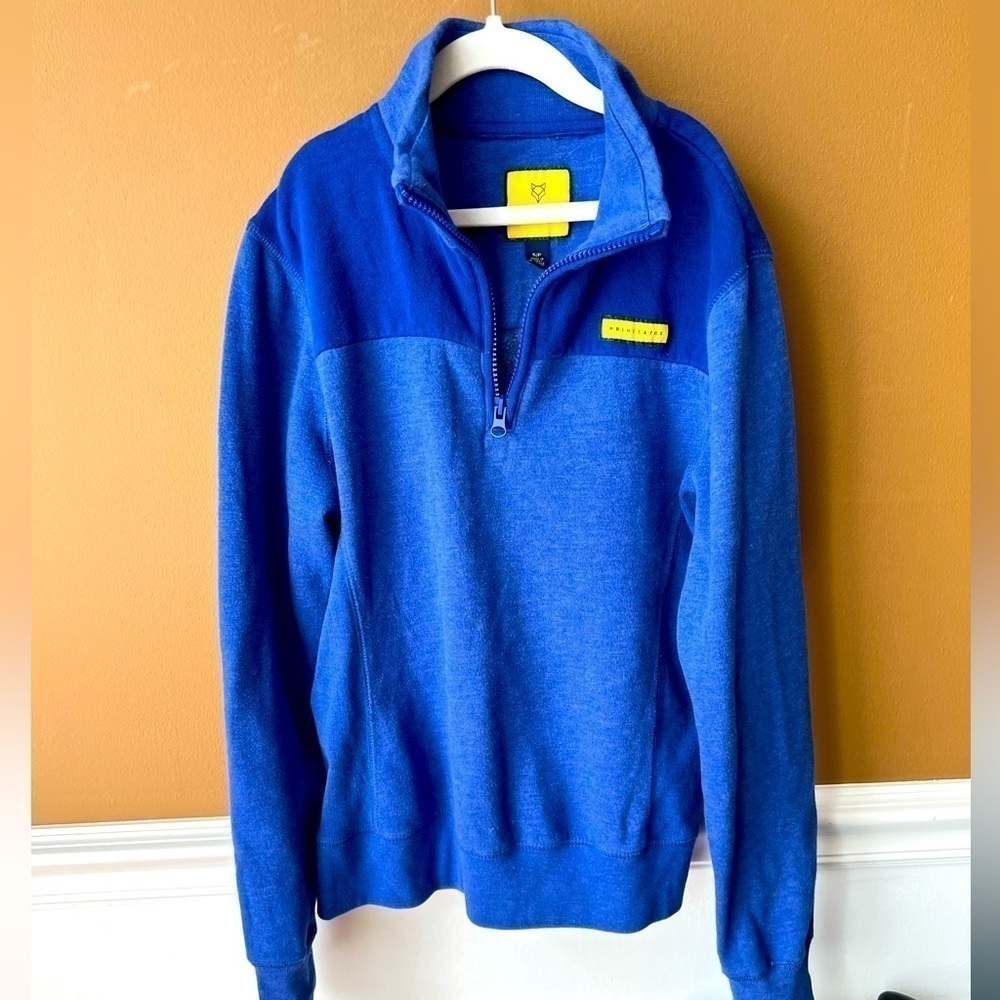 Prince & Fox Boys Size Small Blue Quarter Zip Sweatshirt